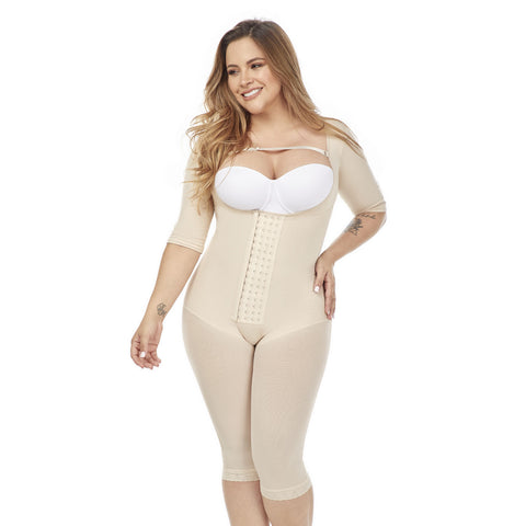 Post Surgery Capri Shapewear With Sleeves Colombian Fajas MariaE 9142