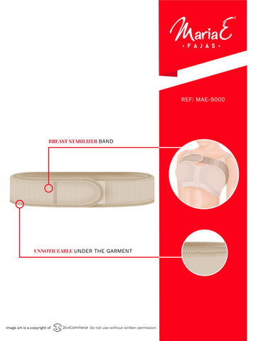Adjustable Breast Support Compression Band Colombian Fajas MariaE 9000